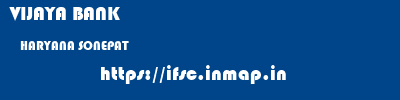 VIJAYA BANK  HARYANA SONEPAT    ifsc code